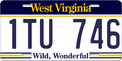 WV license plate 1TU746