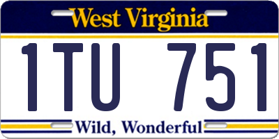 WV license plate 1TU751