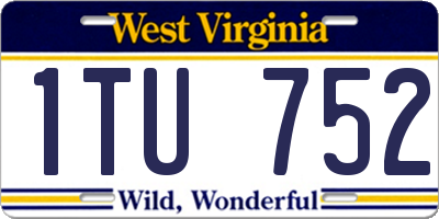 WV license plate 1TU752