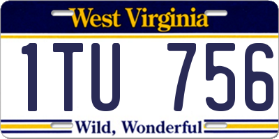 WV license plate 1TU756