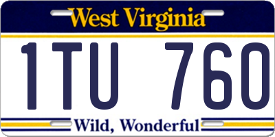 WV license plate 1TU760