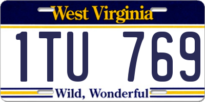 WV license plate 1TU769