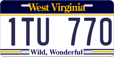 WV license plate 1TU770