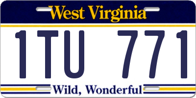 WV license plate 1TU771