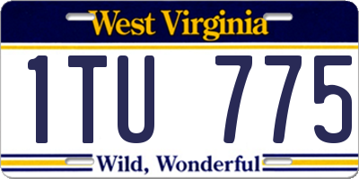 WV license plate 1TU775