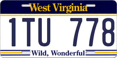 WV license plate 1TU778