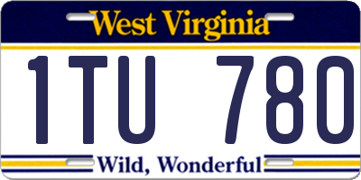 WV license plate 1TU780