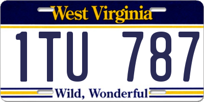 WV license plate 1TU787