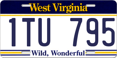 WV license plate 1TU795