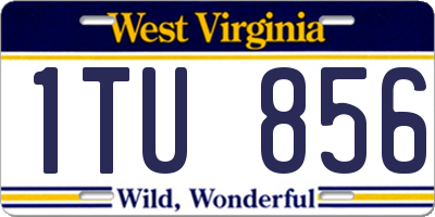 WV license plate 1TU856