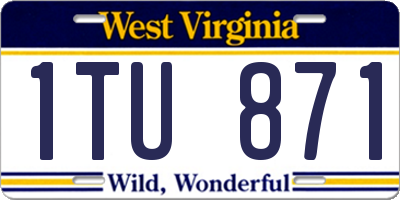 WV license plate 1TU871