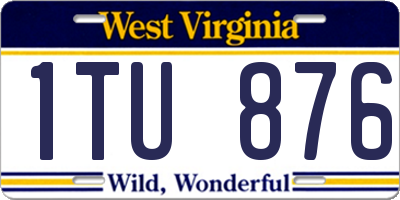 WV license plate 1TU876