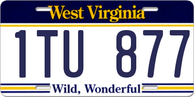 WV license plate 1TU877