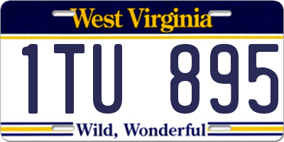 WV license plate 1TU895