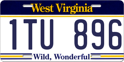 WV license plate 1TU896