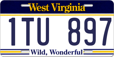 WV license plate 1TU897