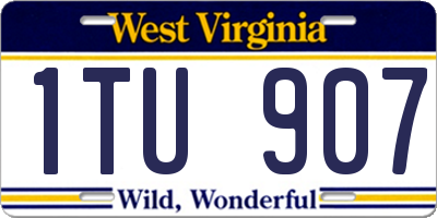 WV license plate 1TU907