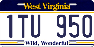 WV license plate 1TU950