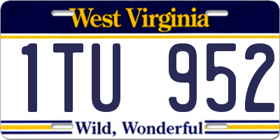 WV license plate 1TU952