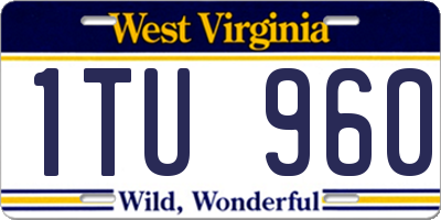 WV license plate 1TU960