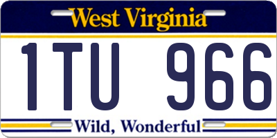 WV license plate 1TU966