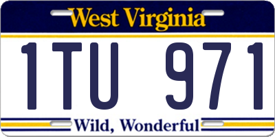 WV license plate 1TU971