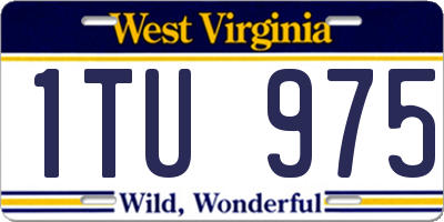 WV license plate 1TU975