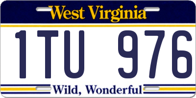 WV license plate 1TU976