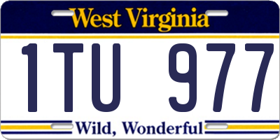 WV license plate 1TU977
