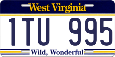 WV license plate 1TU995