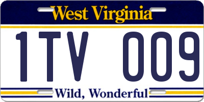 WV license plate 1TV009