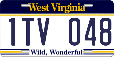 WV license plate 1TV048