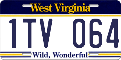 WV license plate 1TV064