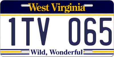 WV license plate 1TV065