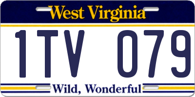 WV license plate 1TV079