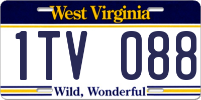 WV license plate 1TV088