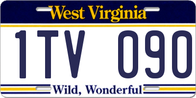 WV license plate 1TV090