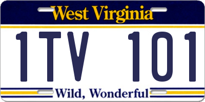WV license plate 1TV101