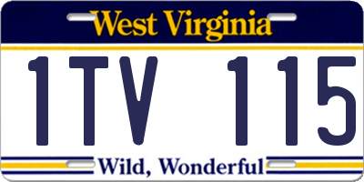WV license plate 1TV115
