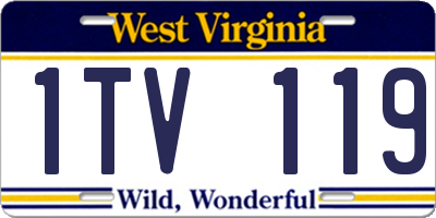 WV license plate 1TV119