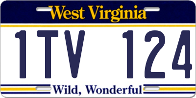 WV license plate 1TV124