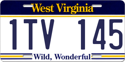 WV license plate 1TV145