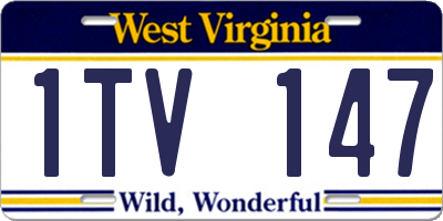 WV license plate 1TV147