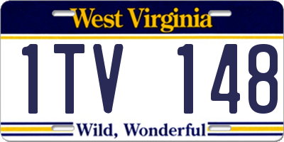 WV license plate 1TV148