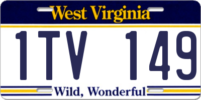 WV license plate 1TV149
