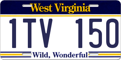 WV license plate 1TV150