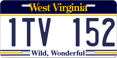 WV license plate 1TV152