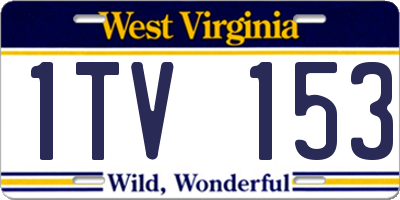 WV license plate 1TV153