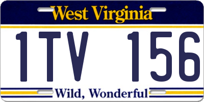 WV license plate 1TV156