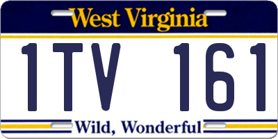 WV license plate 1TV161